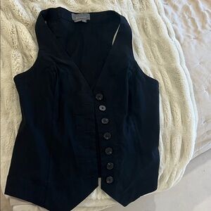 Black Sleeveless Button-Up vest